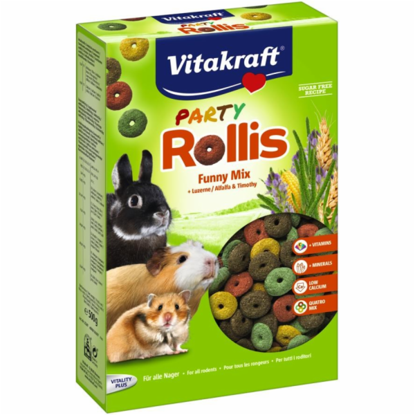 VITAKRAFT Party Rollis Funny Mix - lahůdka pro hlodavce a...