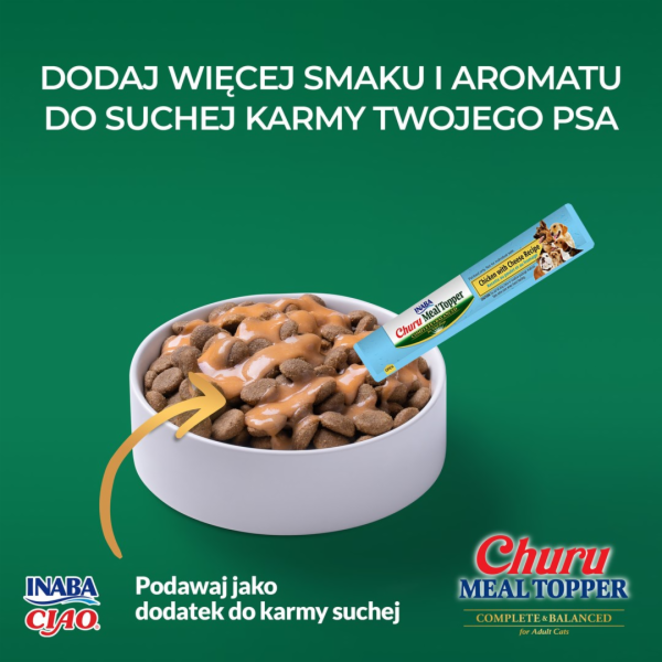 INABA Churu Meal Topper Chicken with cheese - pamlsek pro...