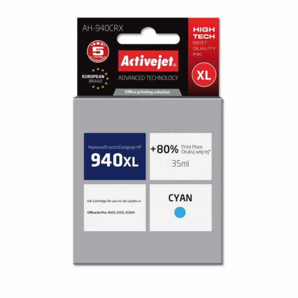 Activejet AH-940CRX Inkoust (náhrada za HP 940XL C4907AE;...