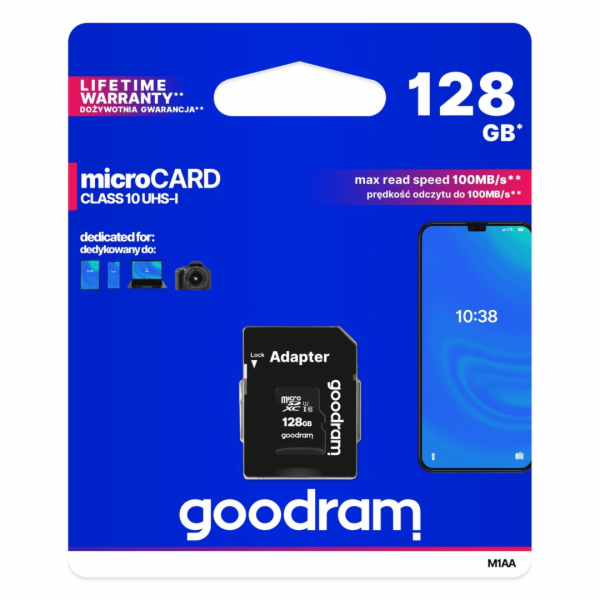 Paměťová karta 128GB CL10 UHS I microSDHC + adaptér