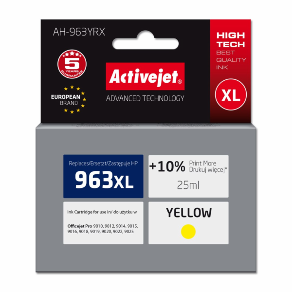 Activejet AH-963YRX inkoust pro tiskárny HP, Náhradní ink...