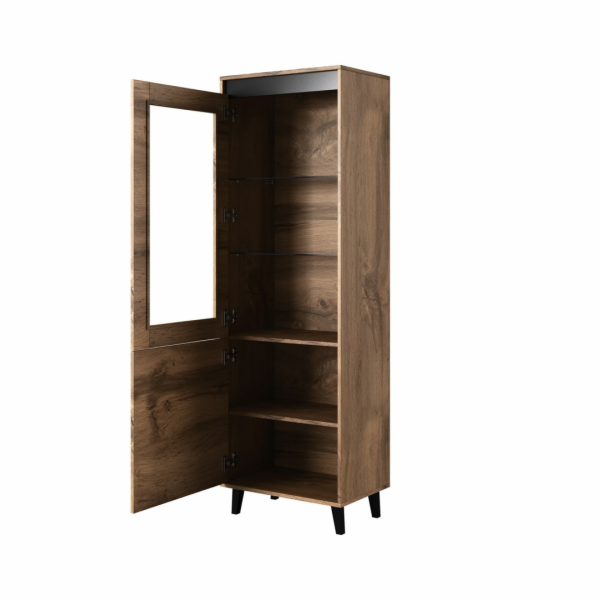 Skříňka NORD 60x38x182,5 cm dub wotan/antracit