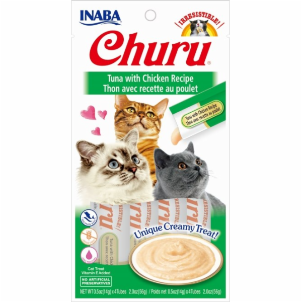 Churu Cat Purée Tuna with Chicken 4x14g