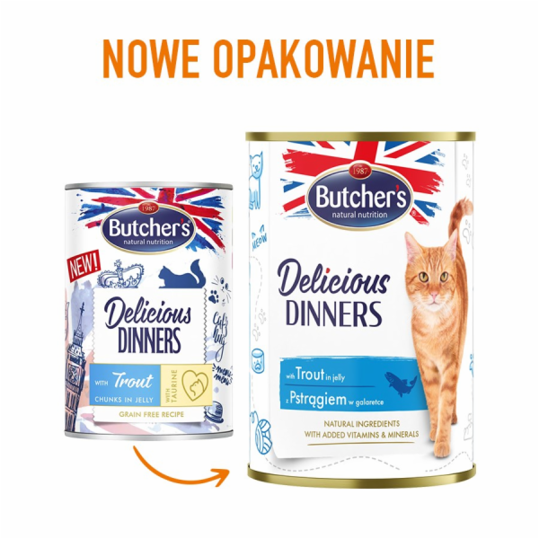 BUTCHER S Delicious Dinners Kousky se pstruhem v želé - m...