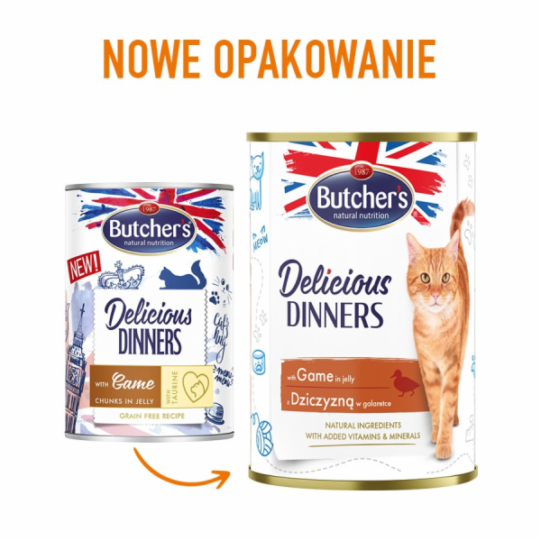 BUTCHER S Delicious Dinners Kousky se zvěřinou v želé - m...