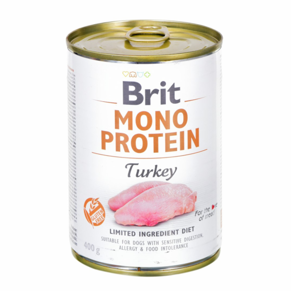 BRIT Mono Protein Turkey - mokré krmivo pro psy - 400 g