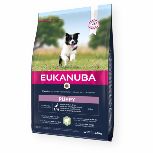 EUKANUBA Puppy Small and medium Lamb with rice - suché kr...