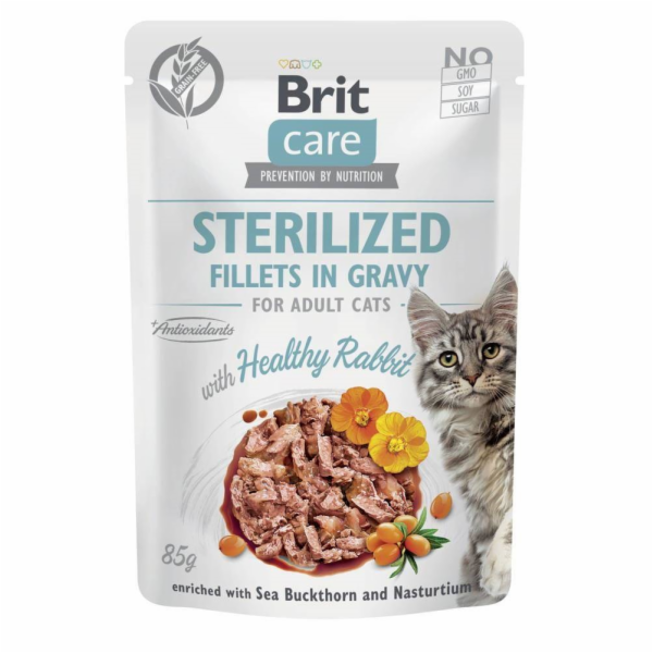 BRIT Care Cat Sterilized Rabbit Pouch - mokré krmivo pro ...