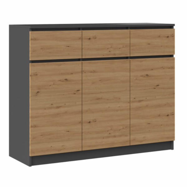 3D3S komoda 120x40x97 cm antracit/artisan
