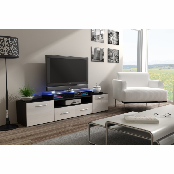 Televizní stolek Cama EVORA 200 wenge/bílý lesk