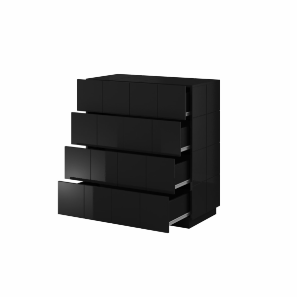 Komoda Cama 4D REJA černý lesk/černý lesk