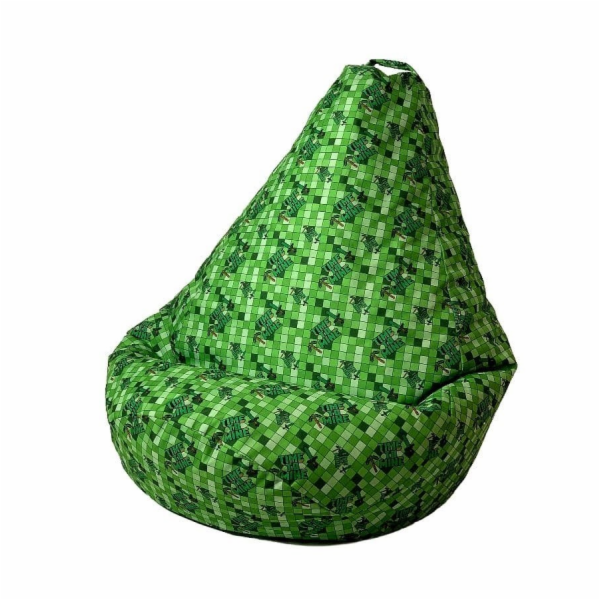 Sako taška pouffe Hruška tisk Minecraft L 105 x 80 cm