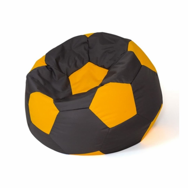 Sako bag pouffe Míč černo-žlutý XXL 140 cm