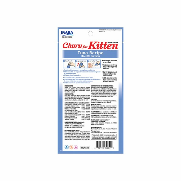 INABA Churu Kitten Tuna - kočičí pamlsek - 4x14 g
