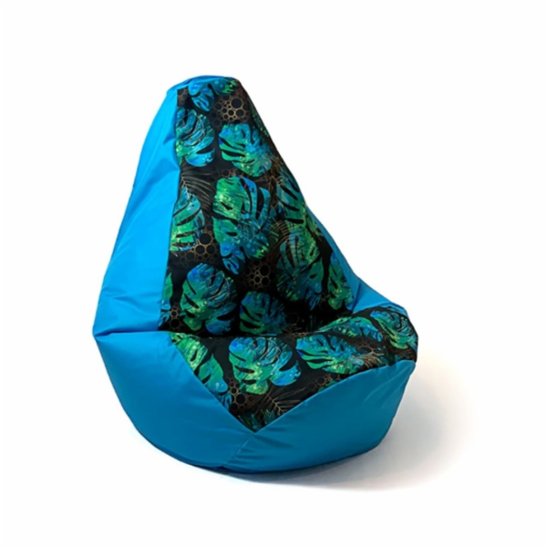 Sako bag pouffe Potisk hrušek modrá-monstra XXL 140 x 100 cm