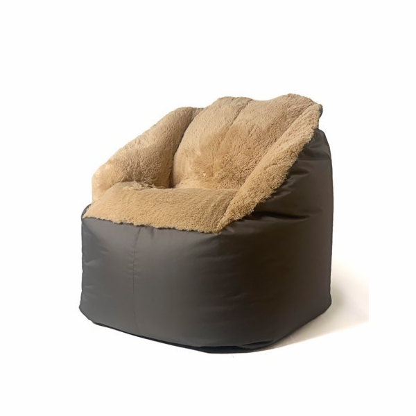 Sako taška pouf Fluffy brown XXL 140 x 90 cm