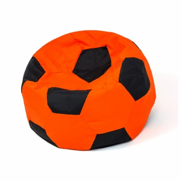 Sako taška pouf Ball oranžovo-černá L 80 cm