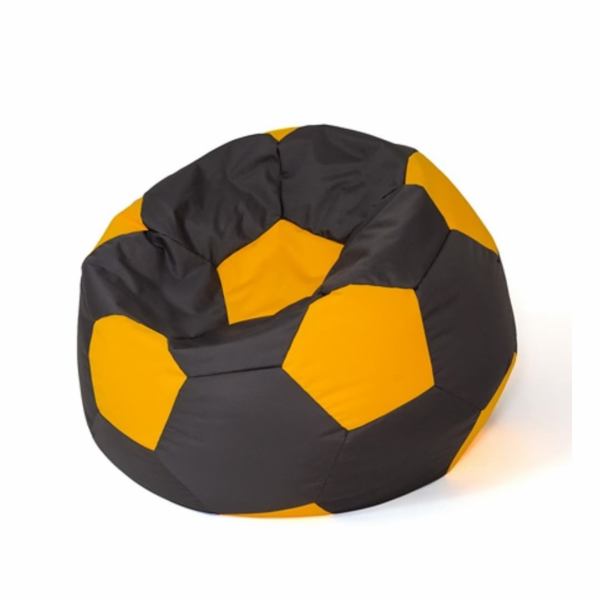 Sako bag pouffe Ball černo-žlutý XL 120 cm