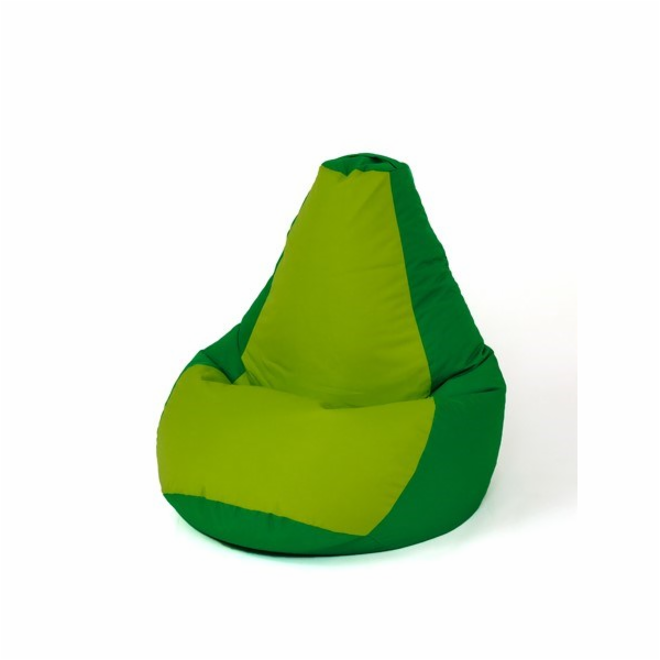 Sako taška pouffe Hruška zelená-světle zelená XL 130 x 90 cm