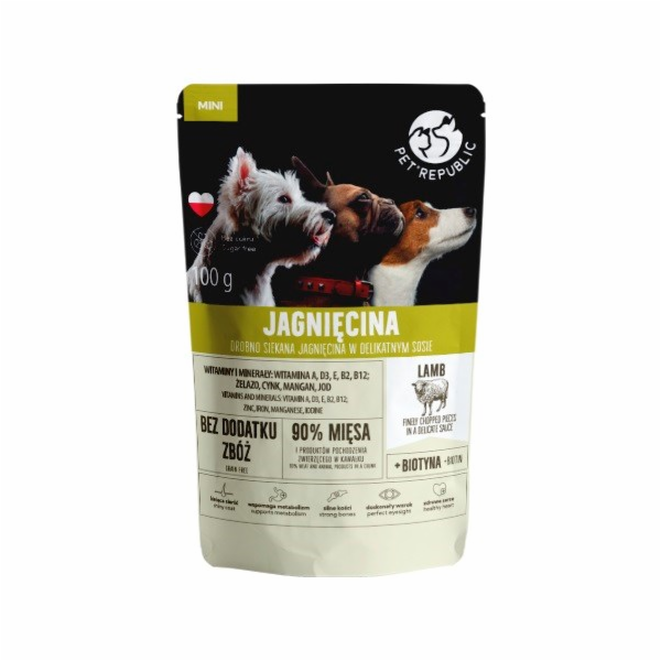 PET REPUBLIC Mini Jehněčí maso nakrájené najemno - Mokré ...