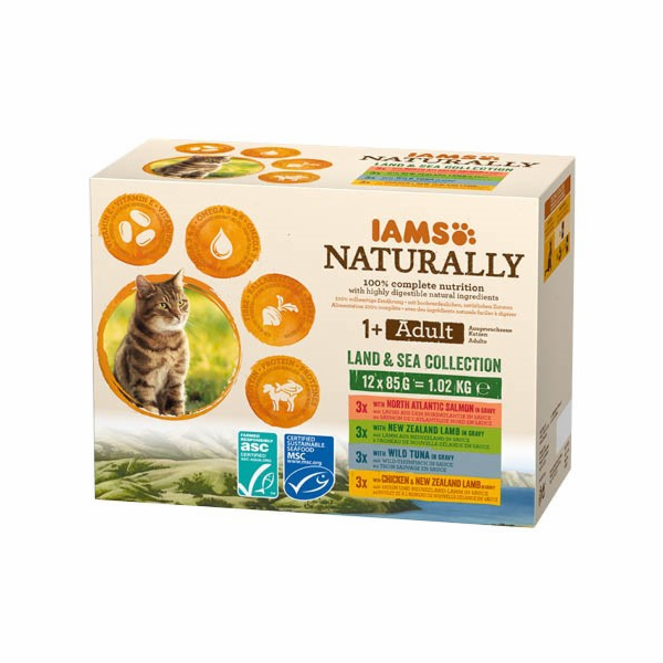Kolekce IAMS Naturally Adult Land and Sea - mokré krmivo ...
