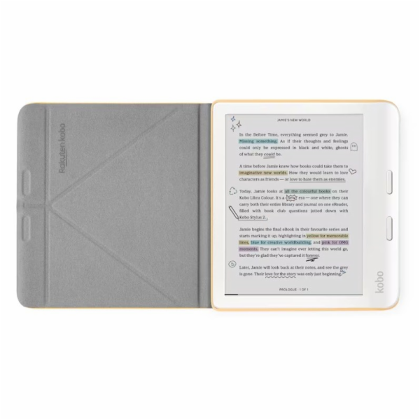 Etui Kobo Libra Barva SleepCover Case Butter Yellow