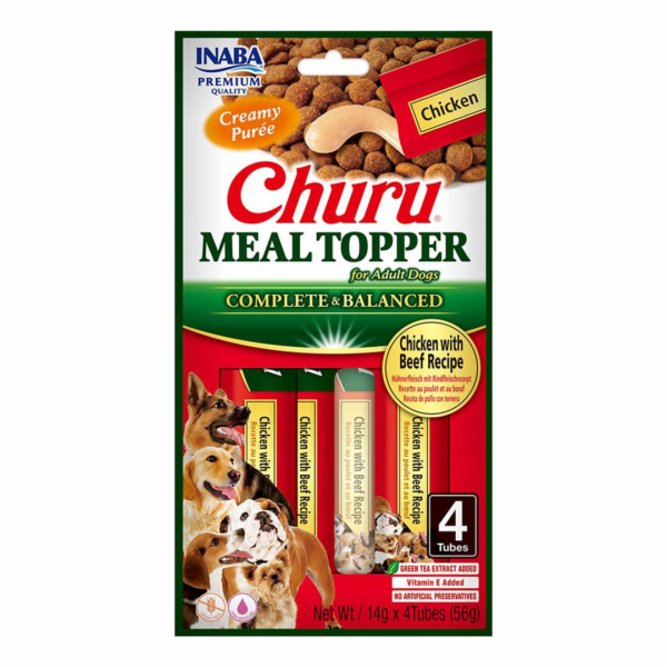 INABA Churu Meal Topper Chicken with beef - pamlsek pro p...