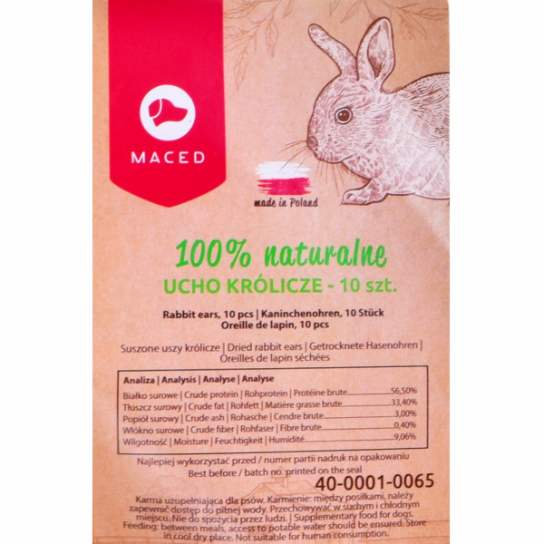 Maced Sušené králičí uši