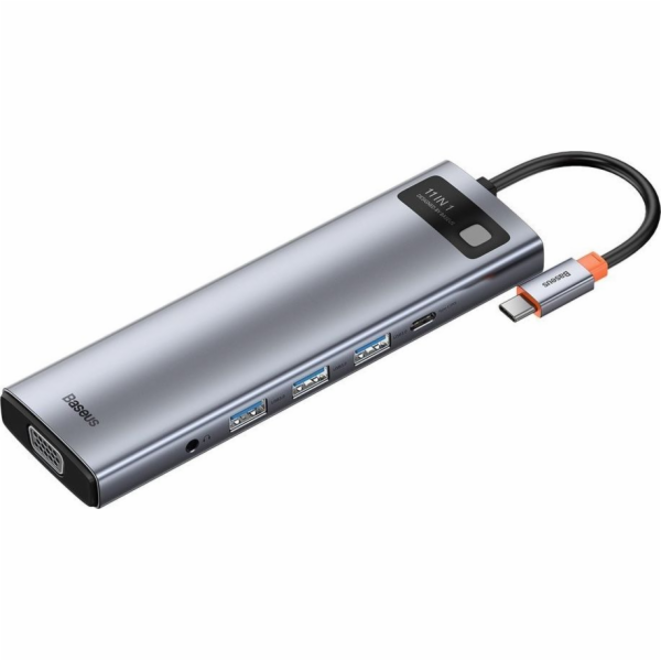 Rozbočovač 11v1 Baseus Metal Gleam Series, USB-C na 3x US...