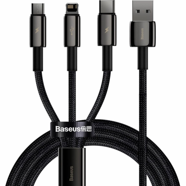 Kabel USB 3v1 Baseus Tungsten Gold, USB na micro USB / US...