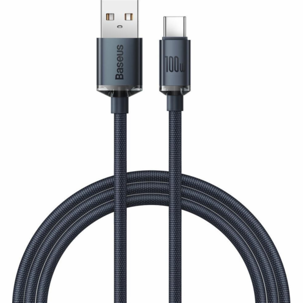 Baseus Crystal Shine kabel USB na USB-C, 100W, 1,2 m (černý)