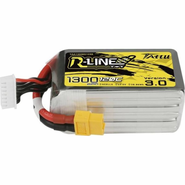 Baterie Tattu R-Line verze 3.0 1300mAh 22,2V 120C 6S1P XT60