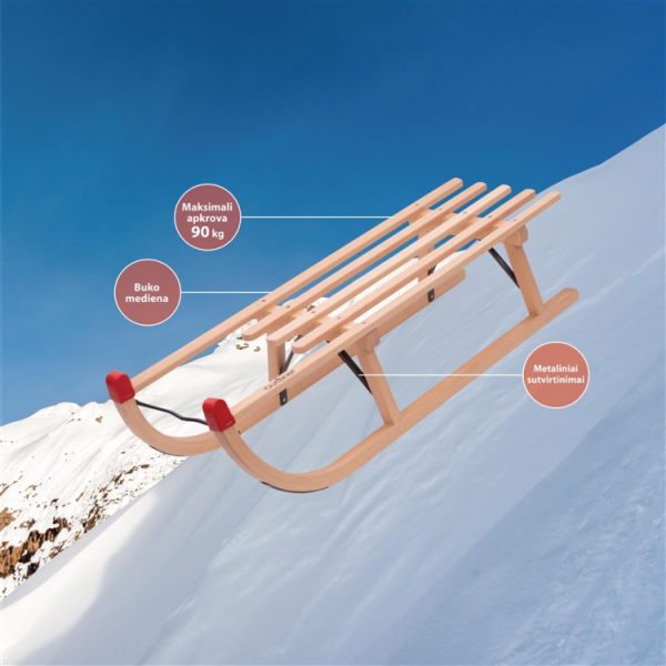 Dřevěné saně OUTLINER DTL 50100, 100 cm