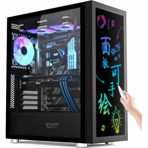Počítačová skříň Darkflash DK210 Graffiti (černá)