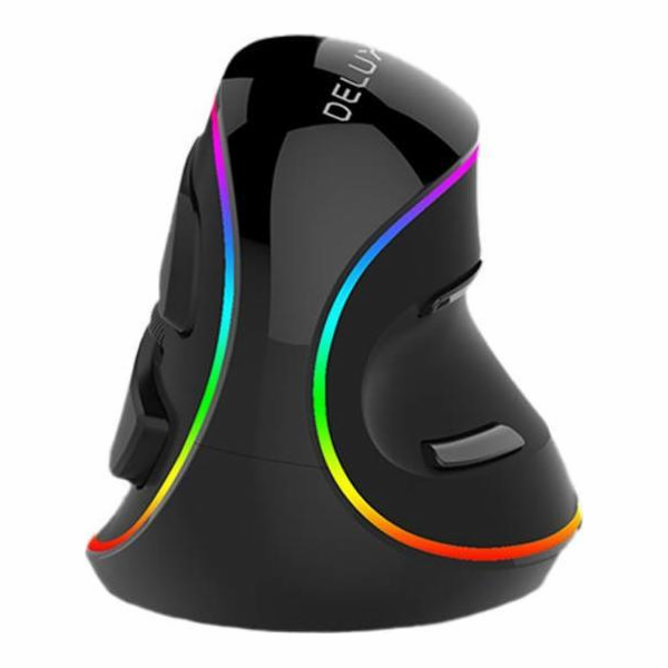 Drátová vertikální myš Delux M618Plus 4000DPI RGB