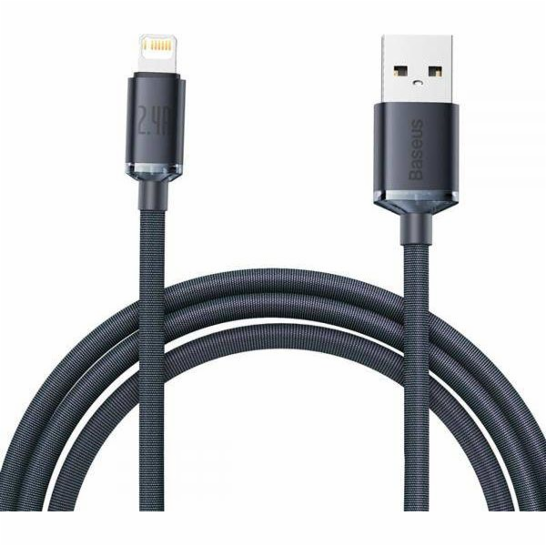 Kabel Baseus Crystal Shine USB-Lightning, 2,4 A, 2 m (černý)