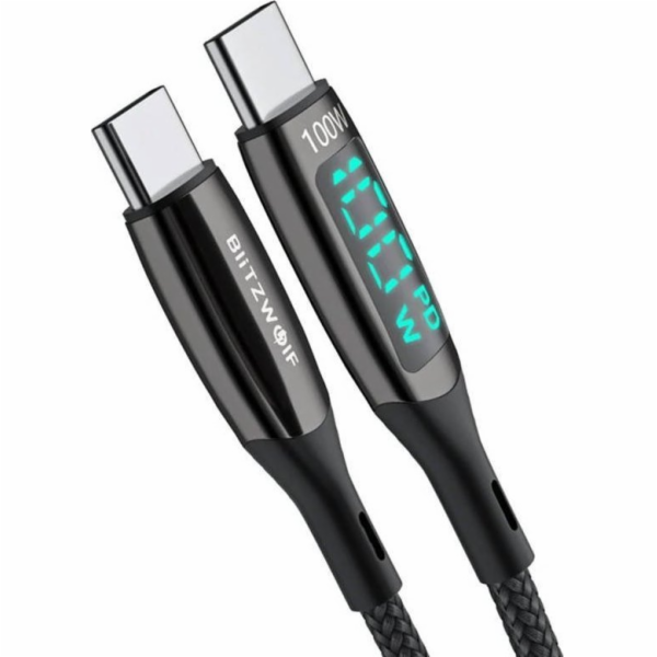 Kabel USB-C na USB-C BlitzWolf BW-TC23, s displejem, 100 ...