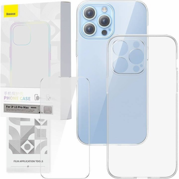 Průhledný kryt a sada tvrzeného skla Baseus Corning pro i...