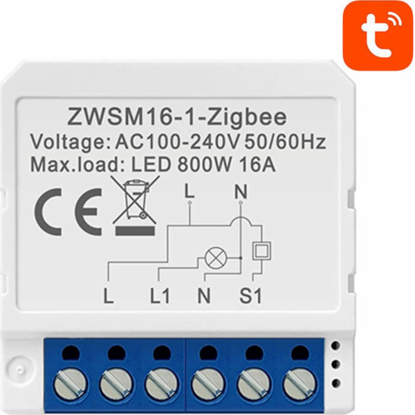 Smart Switch Module AVATTO ZWSM16-W1 ZigBee Tuya