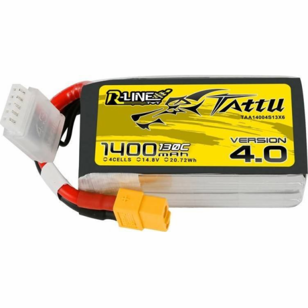 Baterie Tattu R-Line 4.0 1400mAh 14,8V 130C 4S1P XT60