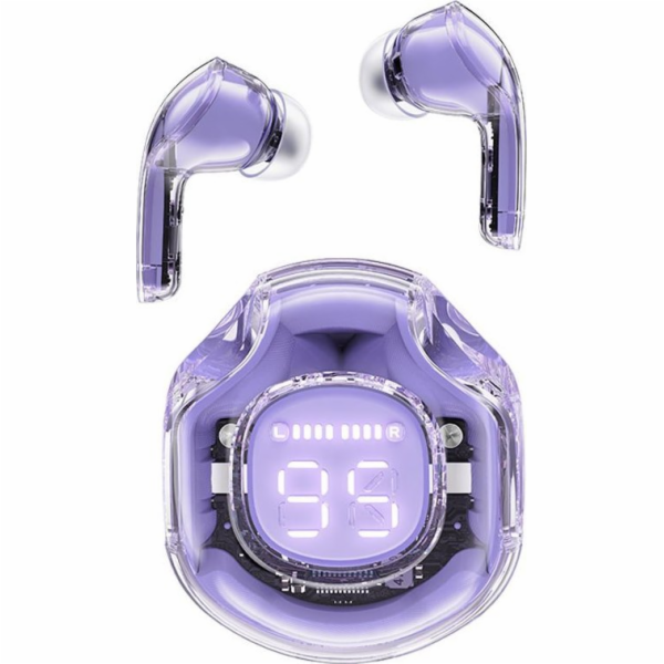 Sluchátka TWS Acefast T8, Bluetooth 5.3, IPX4 (fialová)