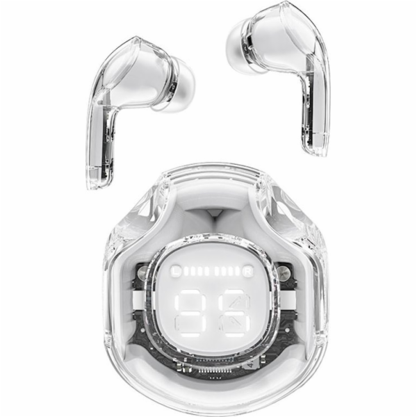 Sluchátka do uší TWS Acefast T8, Bluetooth 5.3, IPX4 (bílá)