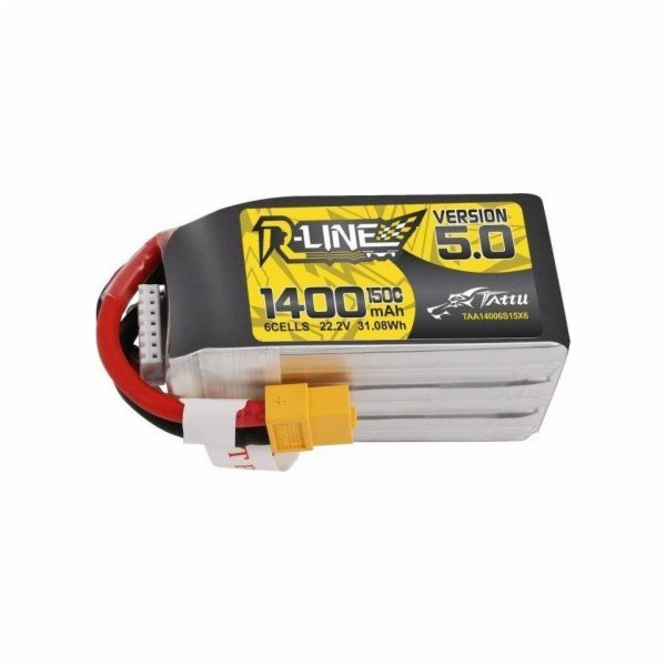 Baterie Tattu R-Line 5.0 1400mAh 22,2V 150C 6S1P XT60