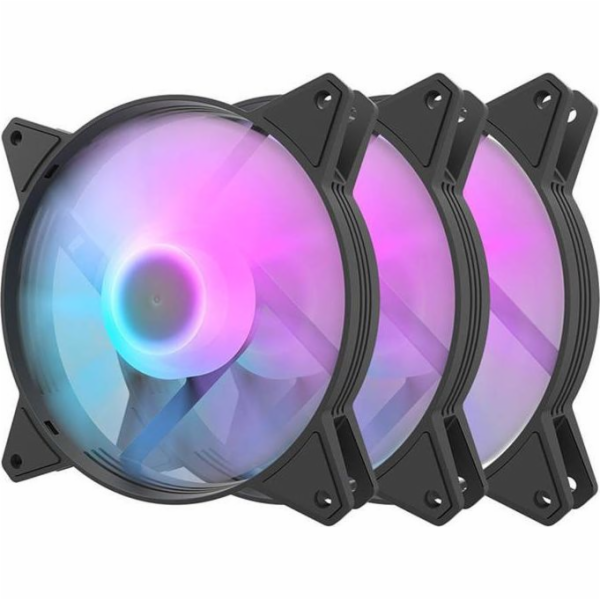 Sada počítačových ventilátorů Darkflash C6, RGB, 3v1 120x...