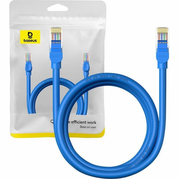 Kulatý kabel Baseus Ethernet RJ45, Cat.6, 2 m (modrý)
