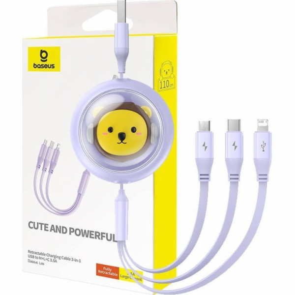 Nabíjecí kabel 3w1 Baseus USB na USB-C, USB-M, Lightning ...