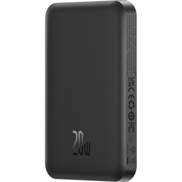 Magnetická mini powerbanka Baseus 5000mAh, USB-C 20W (černá)