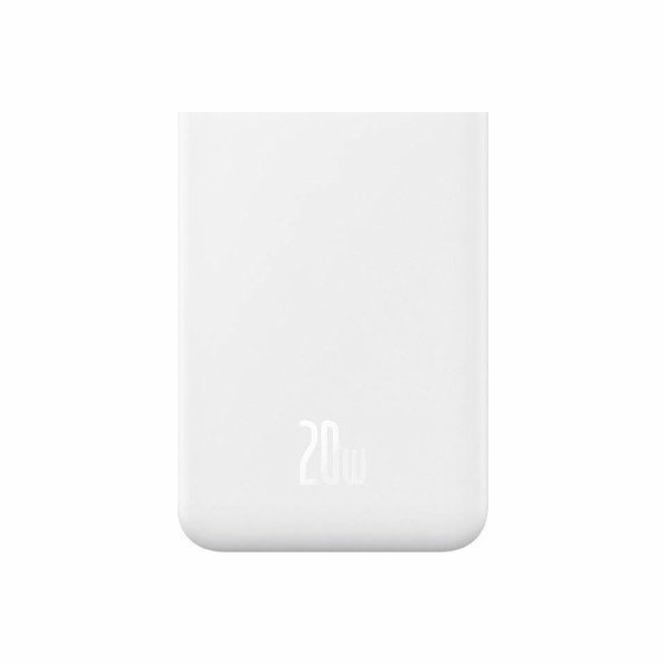 Magnetická mini powerbanka Baseus 5000mAh, USB-C 20W (bílá)