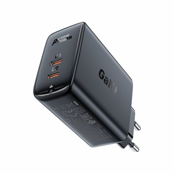 Nástěnná nabíječka Acefast A29 PD50W GAN 2x USB-C 50W (če...