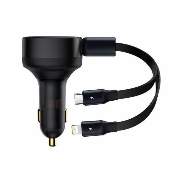 Nabíječka do auta Baseus Enjoyment s kabelem USB-C + Ligh...